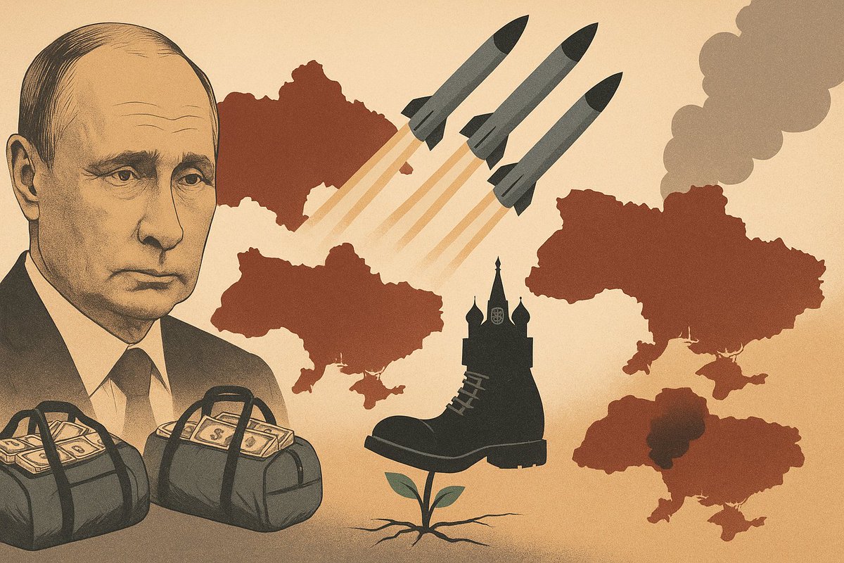 fakeofforg's tweet photo. 🔥 Зачем Путину на самом деле война с Украиной? Чтобы не потерять миллиарды!

В феврале 2022 года Россия начала крупнейшую войну в Европе со времён Второй мировой.
Говорили про НАТО, «денацификацию», исторические обиды...
Но истинная причина войны — страх элит перед потерей денег и власти.

💰 На счетах России тогда лежало $630 миллиардов резервов.
Бюджет — стабильный, долги — минимальные.
Казалось бы, время запускать модернизацию: инвестировать в технологии, медицину, образование.
Но вместо этого — война.
Почему?
👉 Потому что рост экономики = угроза режиму Путина.
Бедность — это инструмент контроля.
Социальная мобильность — это готовность повышать требования.
А инвестиции в людей — это смерть монополий.

📉 Для элит дефолт — страшнее, чем для народа.
У простых россиян давно ничего нет.
А у элит — активы, облигации, виллы и счета за границей.
Любая нестабильность — убивает их «состояние».
🧱 Модернизация невозможна — она разрушает ручное управление.
Свободный рынок, честные суды, защита собственности — несовместимы с ФСБ-шной вертикалью.
🧨 Война стала способом заморозить страну:
▪️ Перевести экономику в режим ЧС
▪️ Заблокировать реформы
▪️ Запустить новые потоки распила
▪️ Удержать активы под личным контролем
☠️ Население колоний Москвы платит жизнью, чтобы элиты не потеряли ни копейки!

📌 Россия развязала войну не за идеи, а за балансы и портфели.
Война с Украиной это не про победу. Это про консервацию власти.

🔚 Не мир страшен Кремлю, а рост. Не НАТО, а внутренняя свобода. Не Украина, а собственный народ.
👉 Вот почему они выбрали войну.
Так надёжнее. Так привычнее. Так безопаснее для тех, у кого всё. https://t.co/byyB7WXs31