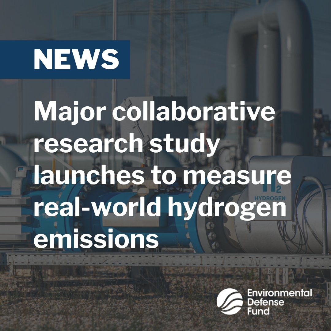 Big news! A new major study will directly measure #hydrogen emissions from commercial operations in Europe and North America. 🔎

Such data is critical to maximize the climate benefits of H2 systems as they expand globally. 

Read more 👇edf.org/media/major-co…