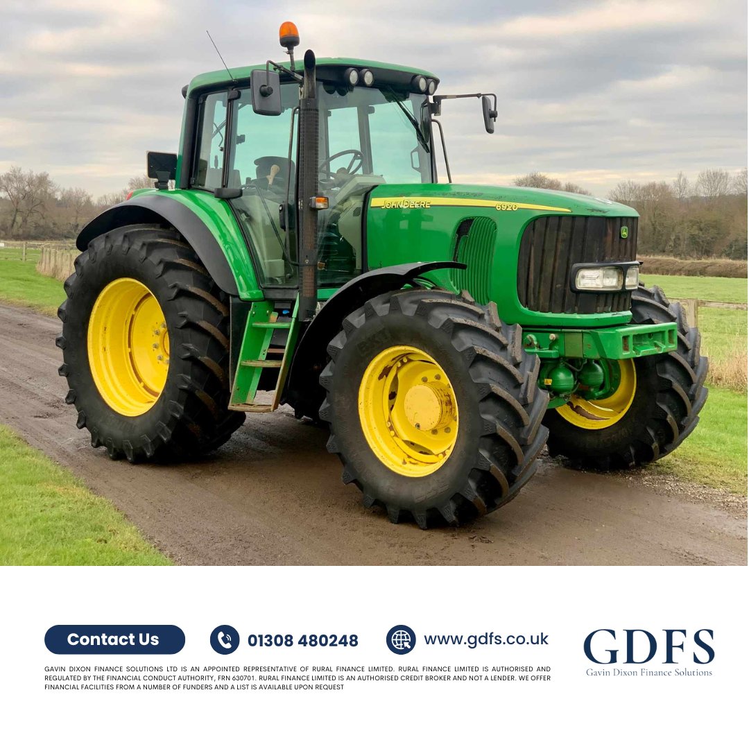 Last month, we helped finance a John Deere 6920S Tractor through Haydock Finance for Tom Ray Tractor Sales. 

If you’re looking for funding support, please drop us a message!