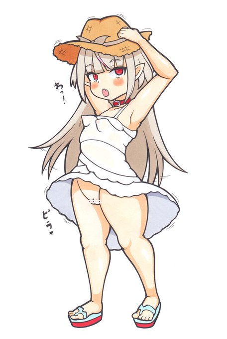 mkinrrmさんのエッチ絵です、白ワンピってほぼ裸では(大過言) 