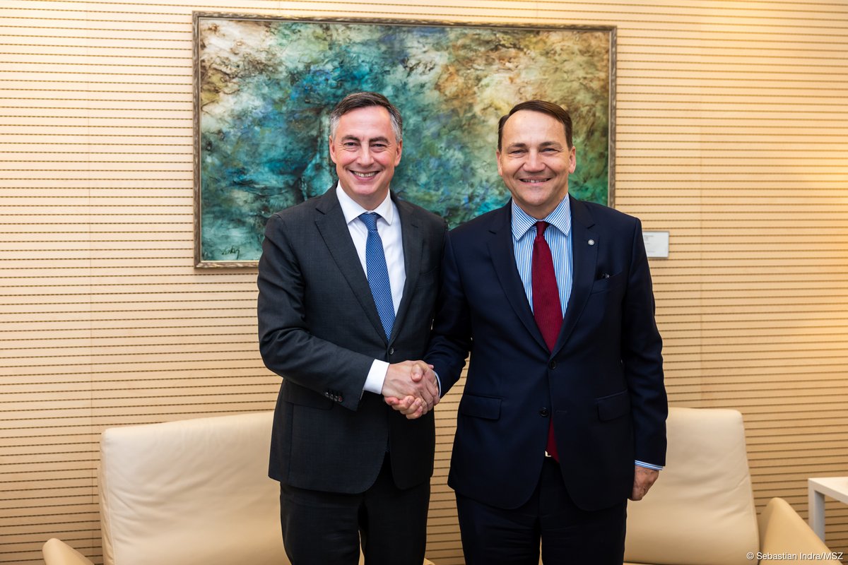 FM <a href="/sikorskiradek/">Radosław Sikorski 🇵🇱🇪🇺</a> met with the Chairman of the European Parliament’s Committee on Foreign Affairs <a href="/davidmcallister/">davidmcallister</a>.

The conversation was about⬇️
🔹 relations 🇵🇱 - 🇩🇪
🔹 cooperation with the European Parliament Committee on Foreign Affairs