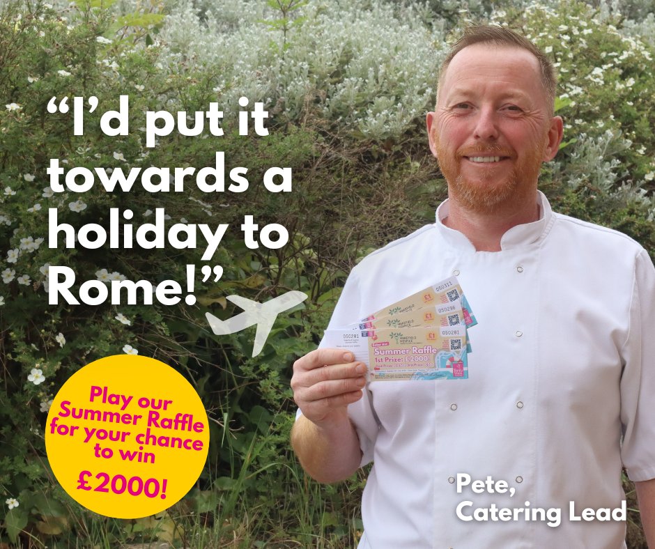 🗣️"I'd put it towards a holiday to Rome!"

What would you spend £2000 on this summer? Turn your dreams into reality by entering our Summer Raffle and be in with the chance of scooping our two grand top prize this July… from just £1 per ticket! 💚

Find out more and buy your