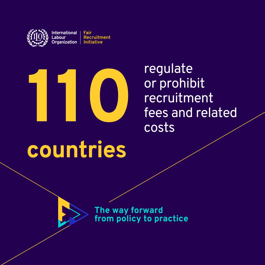 At least 110 countries have enacted laws to regulate or ban recruitment fees and related expenses.
   
Learn more: bit.ly/FRI-Conf-2025