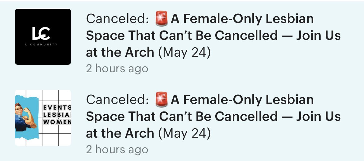 Meetup just cancelled our lawful lesbian action.
Female-only. Peaceful. Protected by the Equality Act.
No hate. No reason. Just gone — 3 days out. 60 women lost.

<a href="/Meetup/">Meetup</a> — is this lesbophobia?
Would you cancel a trans protest? A men-only group?
This Saturday 241 Union St