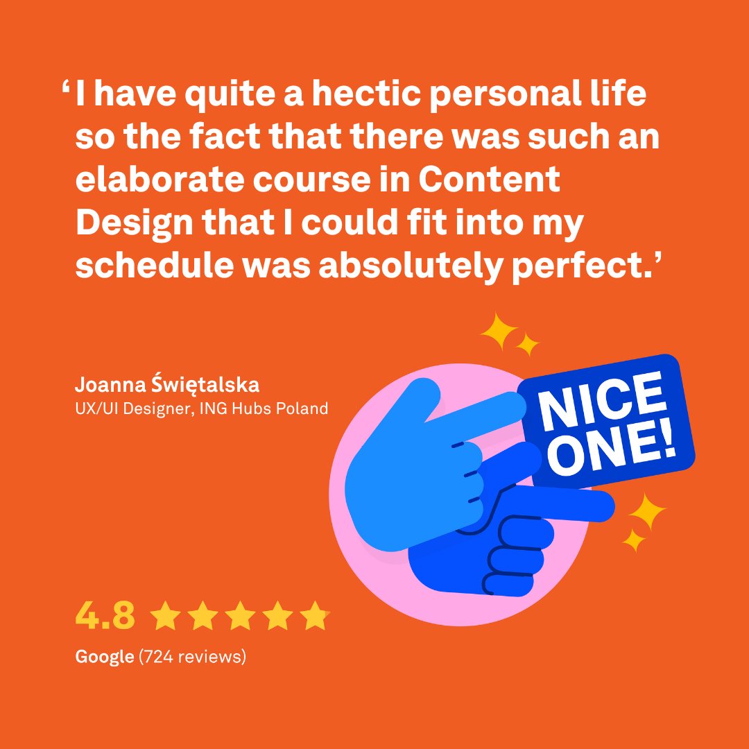 Through our Professional Certificate in Content Design, you can master the skill of UX writing; from tone and style to how to best write for user interfaces. ✍️⁠
⁠
🔗: l8r.it/RKg2 🚀⁠
⁠
#ux #uxdesign #contentdesign #uxwriting #writing