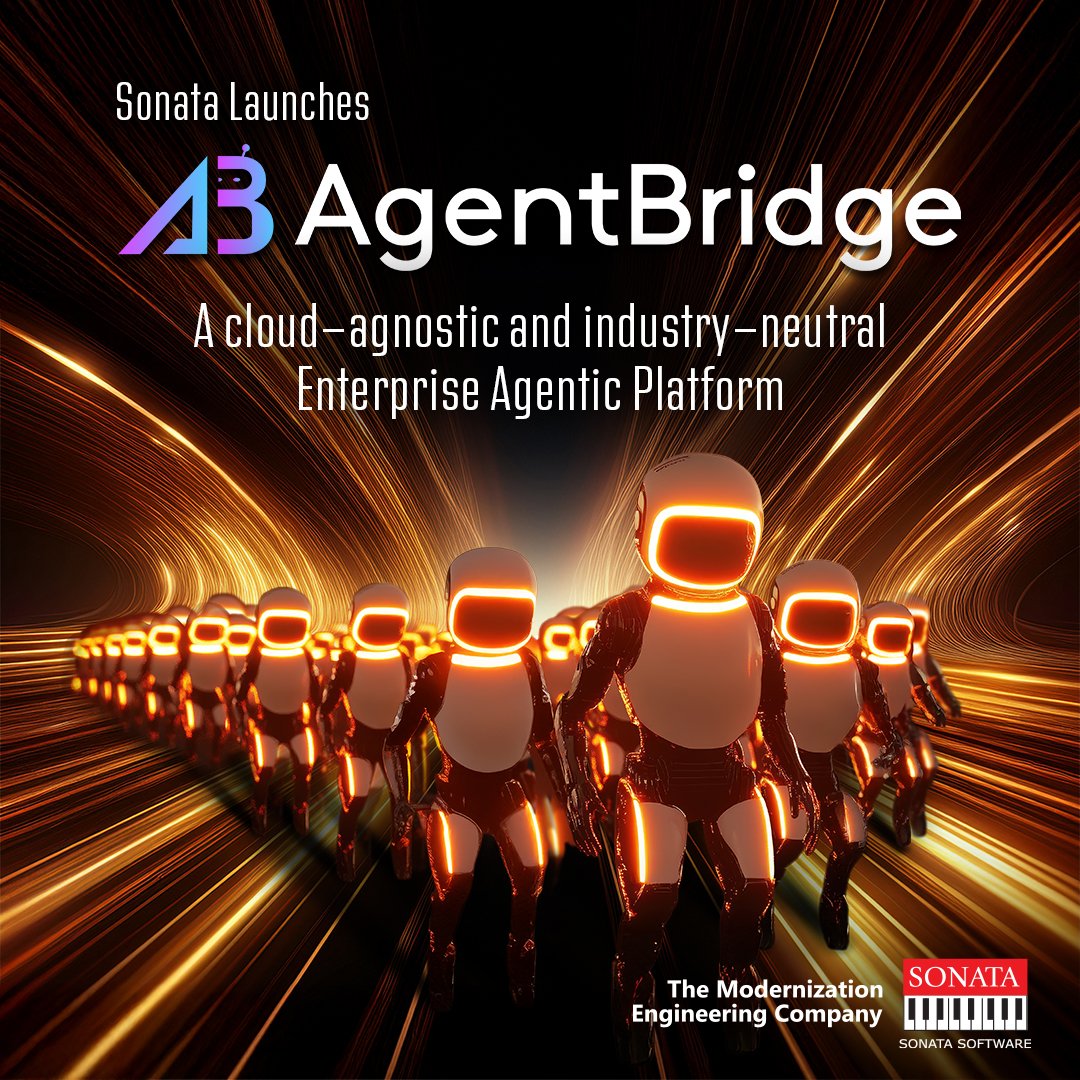 Usher in a new era of intelligent, scalable, AI-driven operations.

Sonata launches AgentBridge — a next-generation Agentic AI platform to accelerate enterprise AI transformation.

Read the full announcement: sonatasw.co/4j9Q0Qb

#AgentBridge #HarmoniAI #agenticai #ai