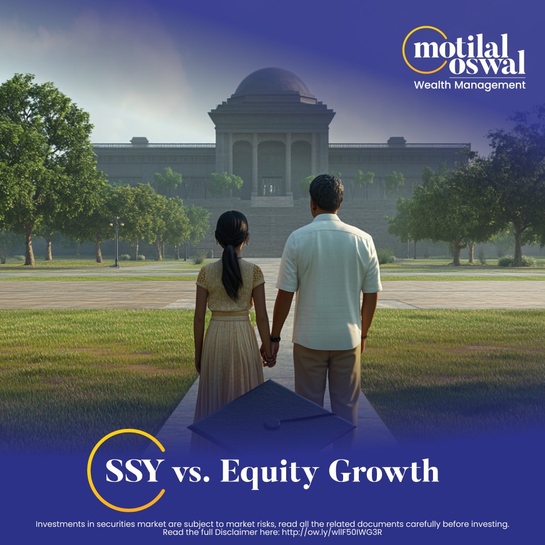 MotilalOswalLtd's tweet photo. Sukanya Samriddhi Yojana: Can an 8.2% Return Secure Your Daughter's Future?
🔖 #WealthBuilding #FinancialPlanning #MOTips
SSY offers 8.2% interest for Q1 2025-26.
It's tax-free, government-backed, and promises stability.

THREAD 🧵: Is this enough for your daughter's education and marriage in an era of skyrocketing costs?