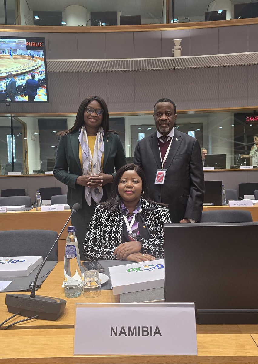 M_Kaapanda's tweet image. The 3rd African Union-European Union Ministerial Meeting is taking place in Brussels today &amp;amp; aims to evaluate &amp;amp; reinvigorate the partnership between the two continents. We will discuss: 1. peace, security &amp;amp; governance; 2. multilateralism, 3. prosperity &amp;amp; 4. migration &amp;amp; mobility.