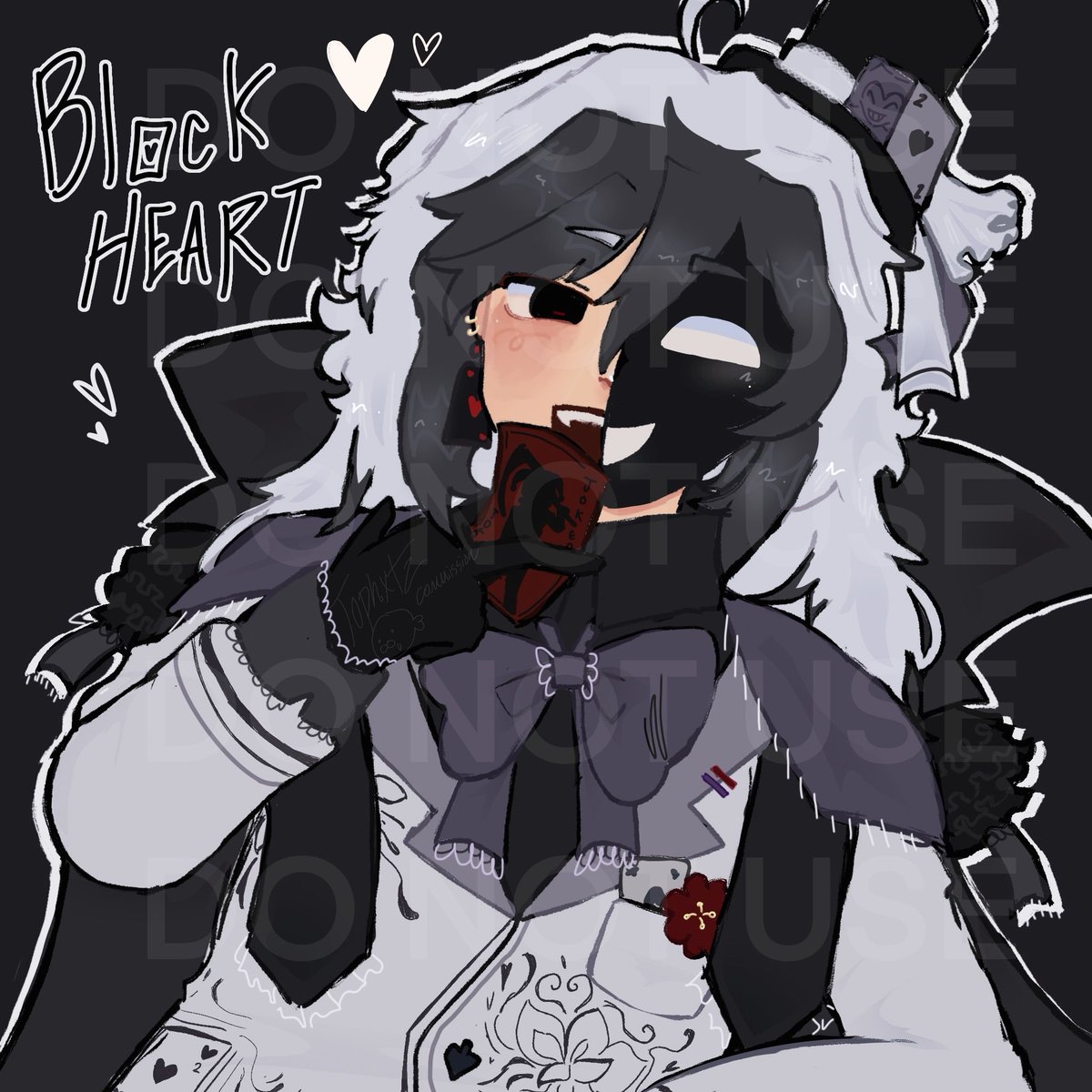 tophxtz's tweet photo. 50 robux commission! black hearts oh how I adore u !

#branzycraftfanart does this tag count.. since it’s a au of him. Idk HELP https://t.co/9wMs02KzKM