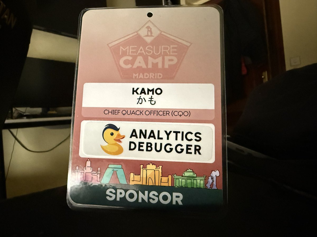 Analytics Debugger (@debugemall) on Twitter photo I’ll be attending <a href="/MeasureCampES/">MeasureCamp Spain</a> as Chief Quack Officer (CQO) this Saturday. Looking forward to meet some new friends. I’ll be attending <a href="/MeasureCampES/">MeasureCamp Spain</a> as Chief Quack Officer (CQO) this Saturday. Looking forward to meet some new friends.