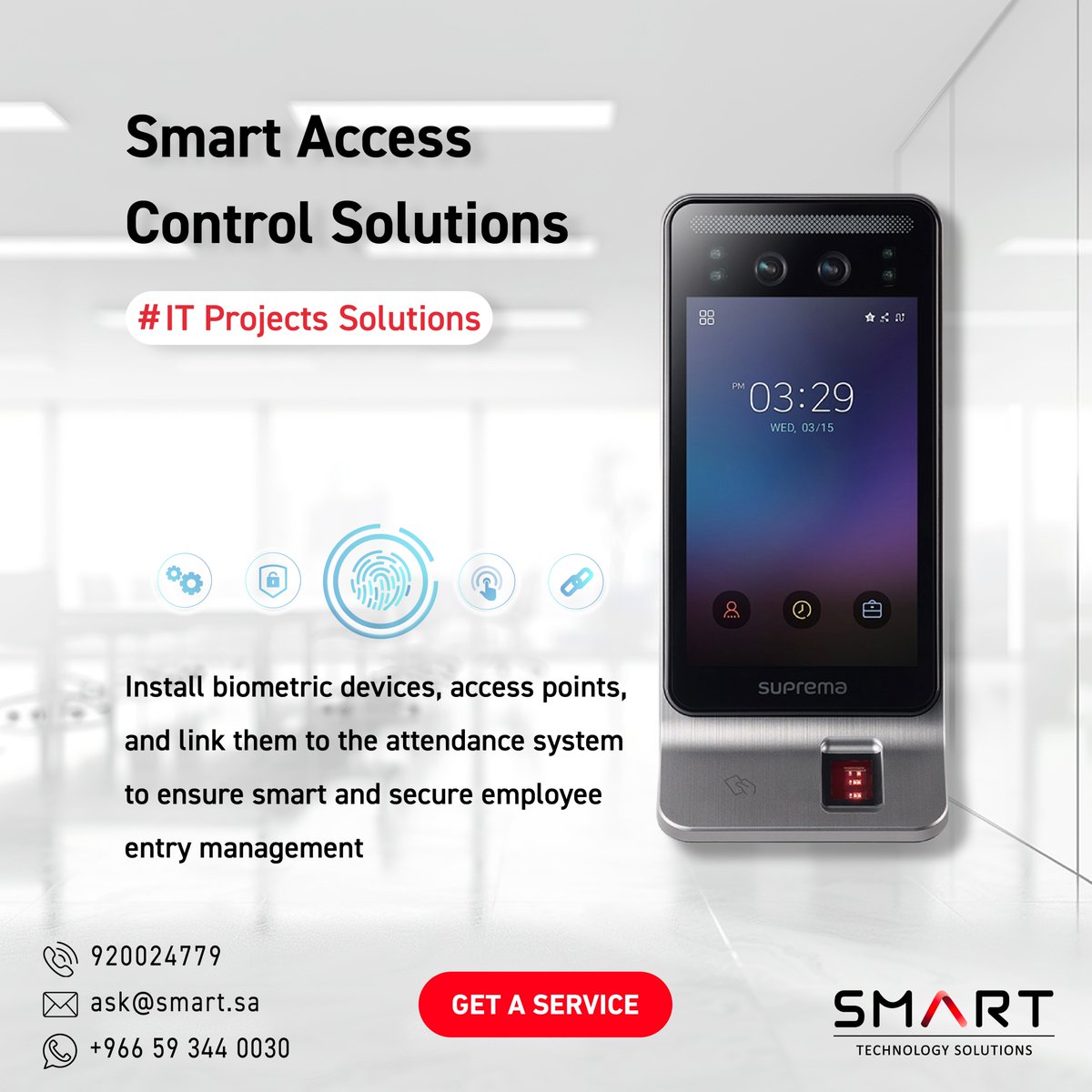 SmartTechSA's tweet image. تحسين أمان مبنى منشأتك ومتابعة الحضور والإنصراف مع فريق #حلول_المشاريع_التقنية من شركة سمارت
تواصل معنا عبر الواتس اب أو سجل معلوماتك على الرابط في البايو 👆🏻
Enhance security, and follow attendance with our team on #IT_Projects_Solutions
Contact us via WhatsApp Or submit your…