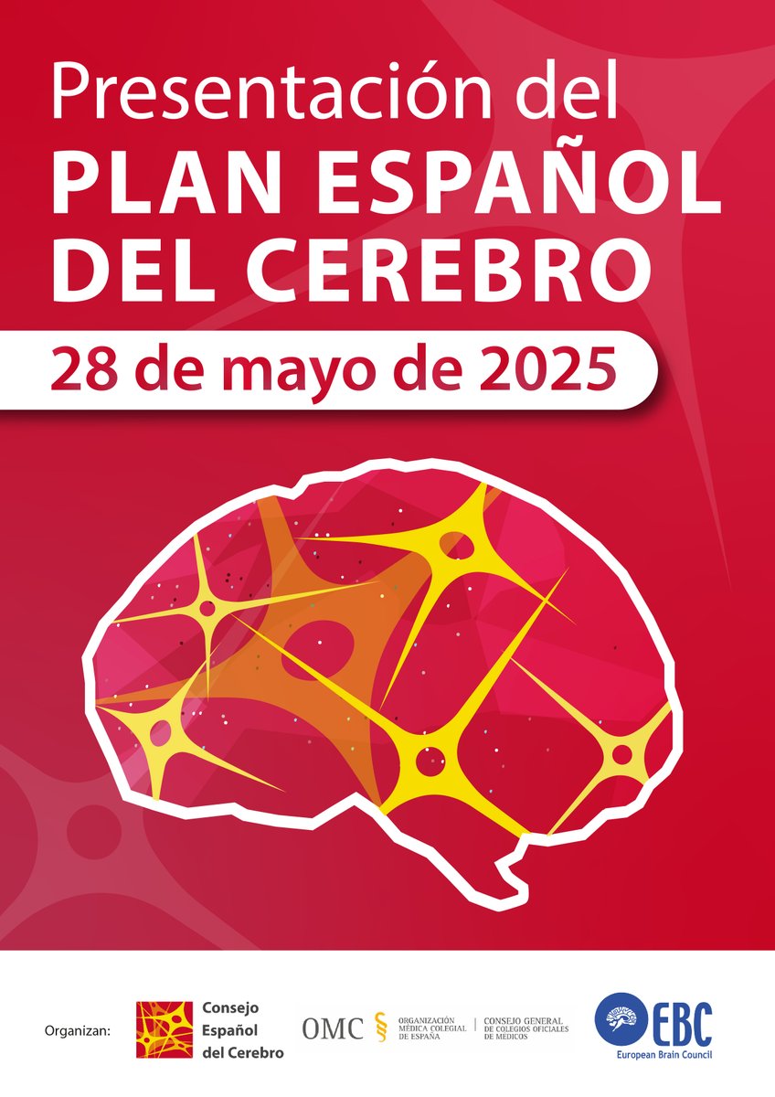 SENC (@senc_) on Twitter photo 📢 El <a href="/ConsejoCerebro/">Consejo del Cerebro</a> presenta el Plan Español del Cerebro para priorizar la salud cerebral y la investigación en #neurociencia.
🗓️ 28 de mayo
⏰11h
📍Sede de la @OMC_Espana (Madrid)
👉senc.es/acto-de-presen… 📢 El <a href="/ConsejoCerebro/">Consejo del Cerebro</a> presenta el Plan Español del Cerebro para priorizar la salud cerebral y la investigación en #neurociencia.
🗓️ 28 de mayo
⏰11h
📍Sede de la @OMC_Espana (Madrid)
👉senc.es/acto-de-presen…