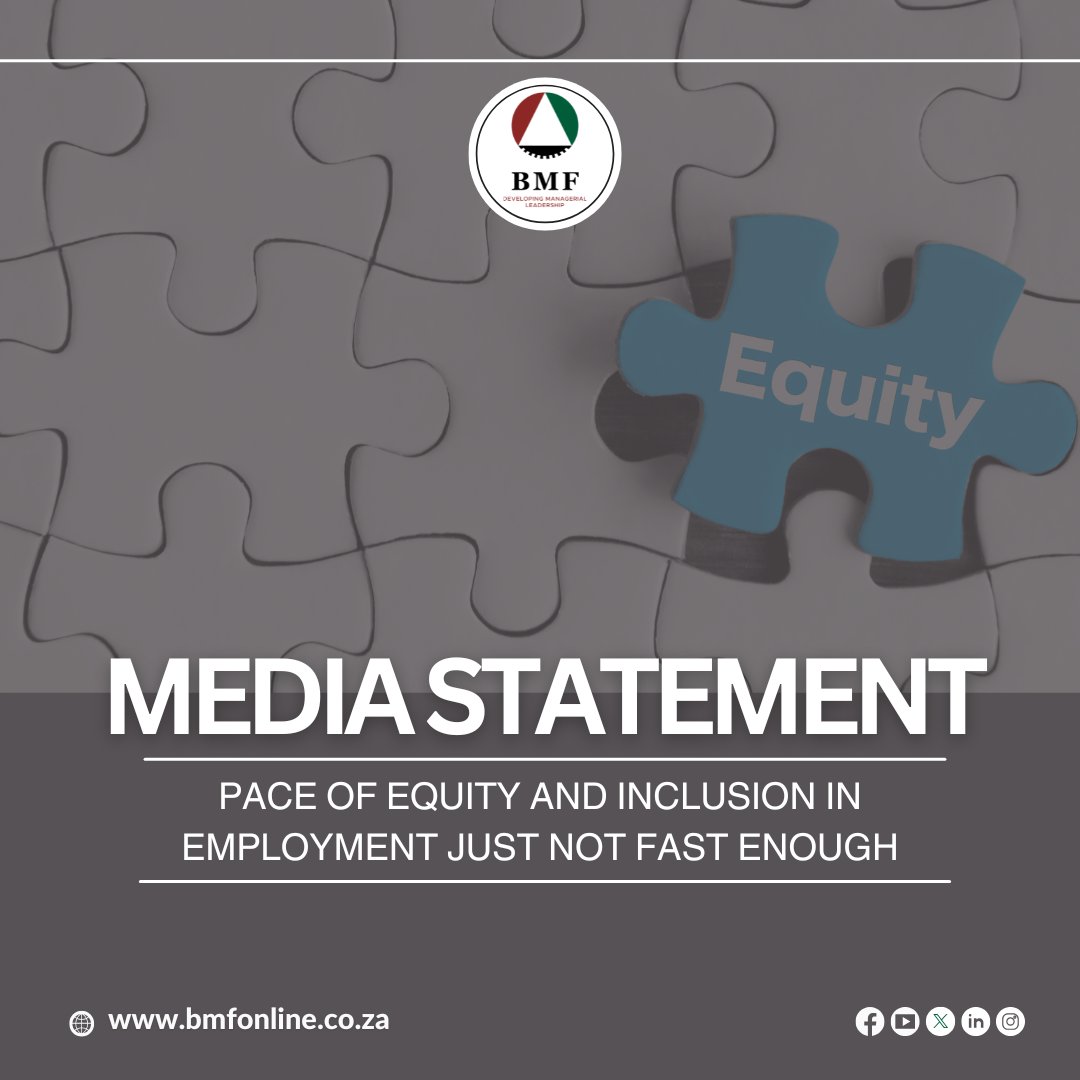 PACE OF EQUITY AND INCLUSION IN EMPLOYMENT JUST NOT FAST ENOUGH

Read Statement: ow.ly/o2Bn50VWaFr