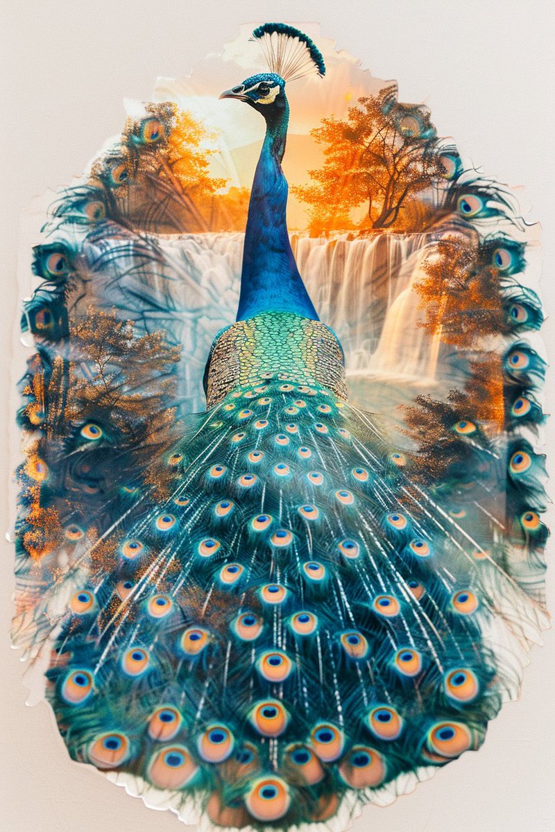 imagineairy2k24's tweet image. 🎨 When a peacock spreads its wings, even waterfalls pause to admire. 
#NatureFantasy #RegalVibes
🌞 Rise and shine, it’s a brand new day!
