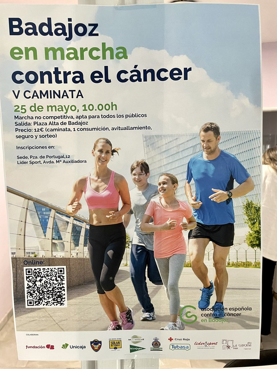 JuanParejoFdez's tweet photo. Animaros e inscribiros en la V Caminata Contra el Cáncer @contracancerINV 25Mayo #AECC. Podéis hacerlo en su sede en la plaza de Portugal en #Badajoz y en Líder Sport. Nosotros ya tenemos nuestro dorsal! #UnaLuchaDeTodos #EnMarchaContraElCancer 🥊 https://t.co/08McKKrJd8
