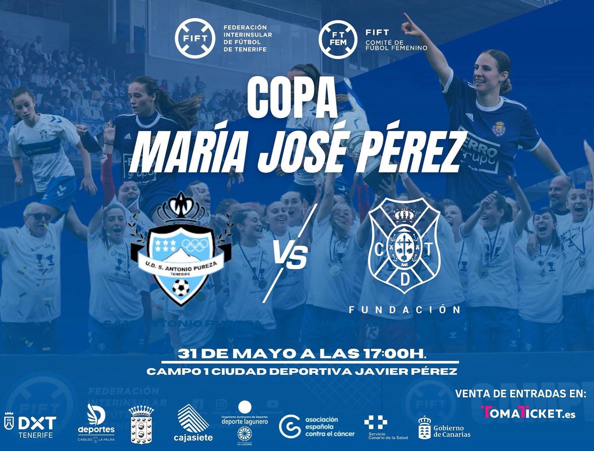 🏆 Información Final Copa María José Pérez: UD San Antonio Pureza – Fundación CD Tenerife B.

➕ℹ️ ftf.es/comunicacion/n…

#somosfift #CopaMJP #futfem