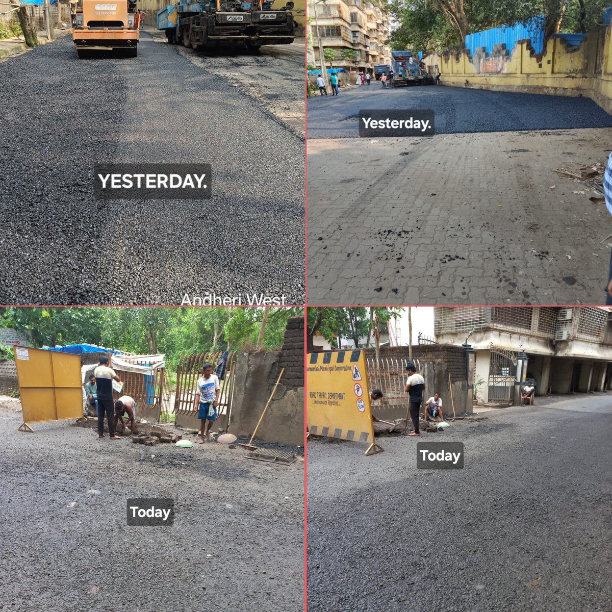 Vijay Ullal (@vijayullal) on Twitter photo <a href="/mybmcInfra/">mybmcInfra</a> <a href="/mybmcwardKW/">Ward KW BMC</a> <a href="/AndheriLOCA/">ANDHERI LOKHANDWALA OSHIWARA CITIZEN'S ASSOCIATION</a> <a href="/Dev_Fadnavis/">Devendra Fadnavis</a> <a href="/mieknathshinde/">Eknath Shinde - एकनाथ शिंदे</a> <a href="/AmeetSatam/">Ameet Satam</a> <a href="/rohanrathodBJP/">Rohan Rathod</a> <a href="/RoadsOfMumbai/">Roads of Mumbai</a> sir ,location Sanjeeve enclave off JP Road connecting New Fisheries Road. Resufaced Yesterday, today BMC has started digging again, wasting Tax payers money . <a href="/mybmcInfra/">mybmcInfra</a> <a href="/mybmcwardKW/">Ward KW BMC</a> <a href="/AndheriLOCA/">ANDHERI LOKHANDWALA OSHIWARA CITIZEN'S ASSOCIATION</a> <a href="/Dev_Fadnavis/">Devendra Fadnavis</a> <a href="/mieknathshinde/">Eknath Shinde - एकनाथ शिंदे</a> <a href="/AmeetSatam/">Ameet Satam</a> <a href="/rohanrathodBJP/">Rohan Rathod</a> <a href="/RoadsOfMumbai/">Roads of Mumbai</a> sir ,location Sanjeeve enclave off JP Road connecting New Fisheries Road. Resufaced Yesterday, today BMC has started digging again, wasting Tax payers money .