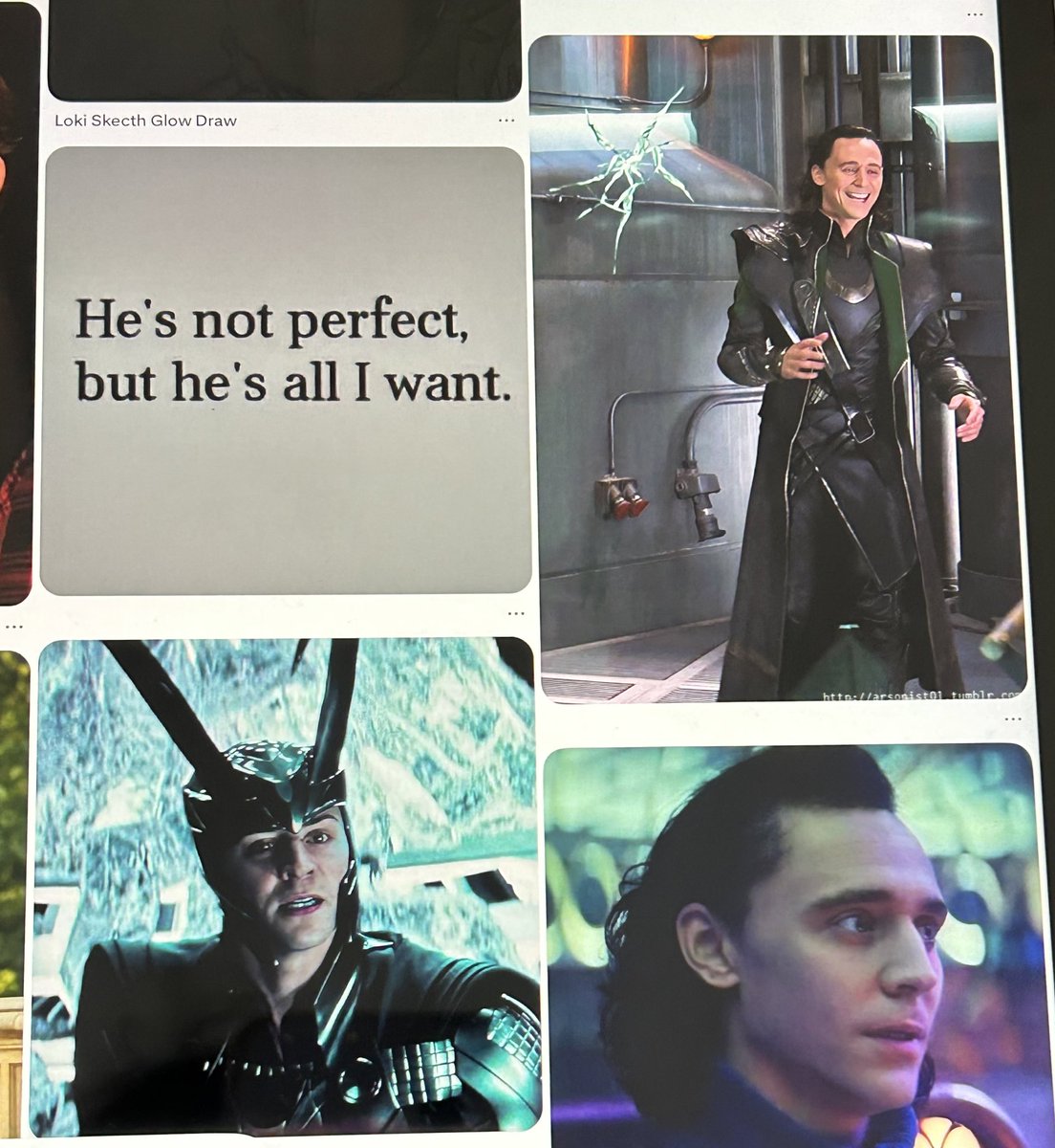 bro I saved one (1) pin about Bob (sentry) and the whole page suddenly turned all Loki, then this 😭😭😭 ok??? it’s ok Loki I love you more anyways, stay calm