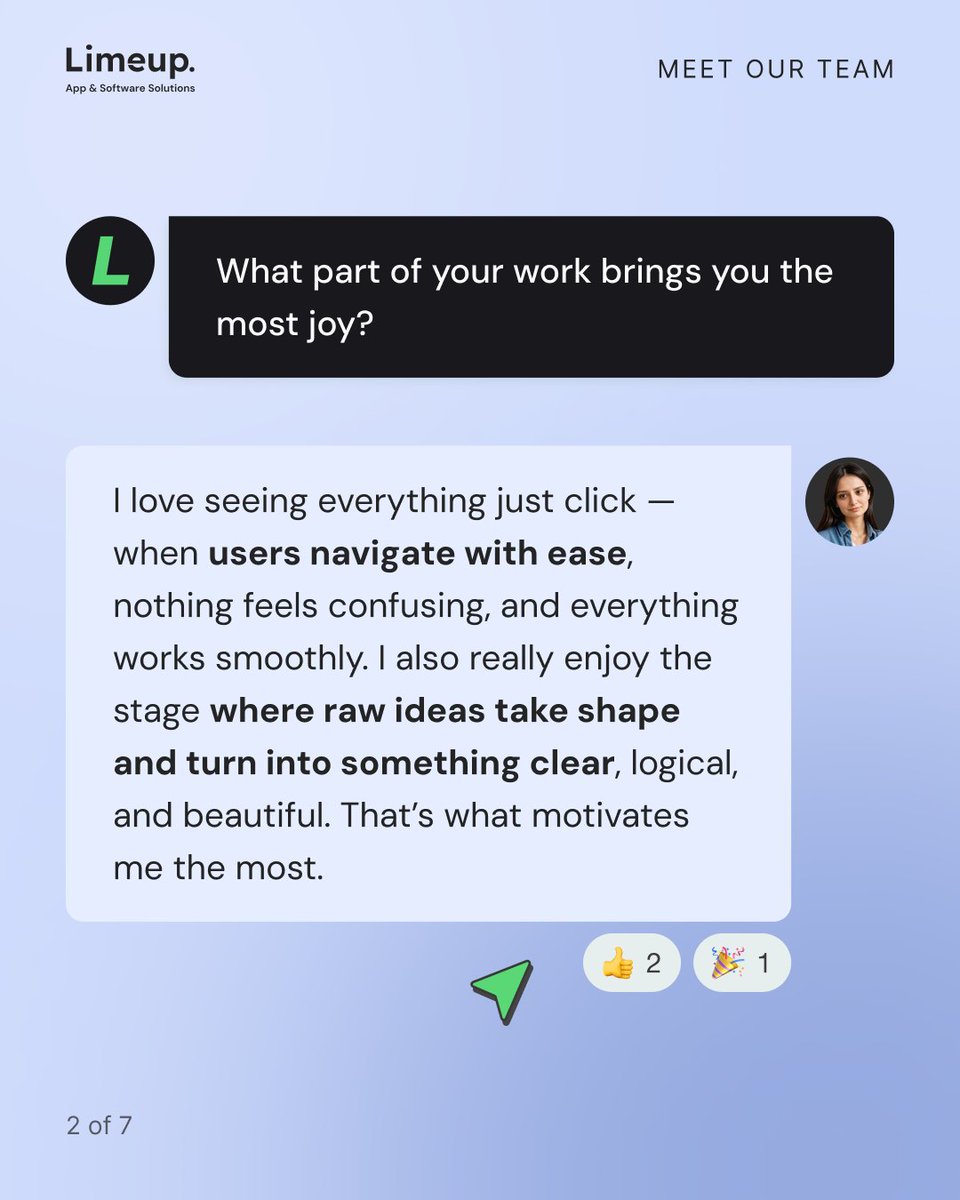 limeup_io's tweet photo. Inspired by 90s anime ๐จ
Powered by research ๐
Driven by logic and empathy ๐ก
Thatโs Tamila, our UI/UX Designer.
Get a glimpse into her process, passion and what fuels great design at @limeup_io ๐
#LimeupTeam #Limeup #UIUX #UX #UI https://t.co/QIB0K6vDgN