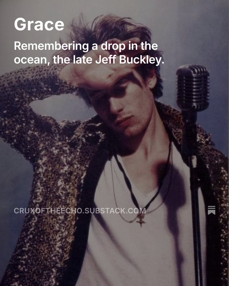 Jeff Buckley’s music still haunts me. I had to write about it. 

open.substack.com/pub/cruxofthee…

#jeffbuckley