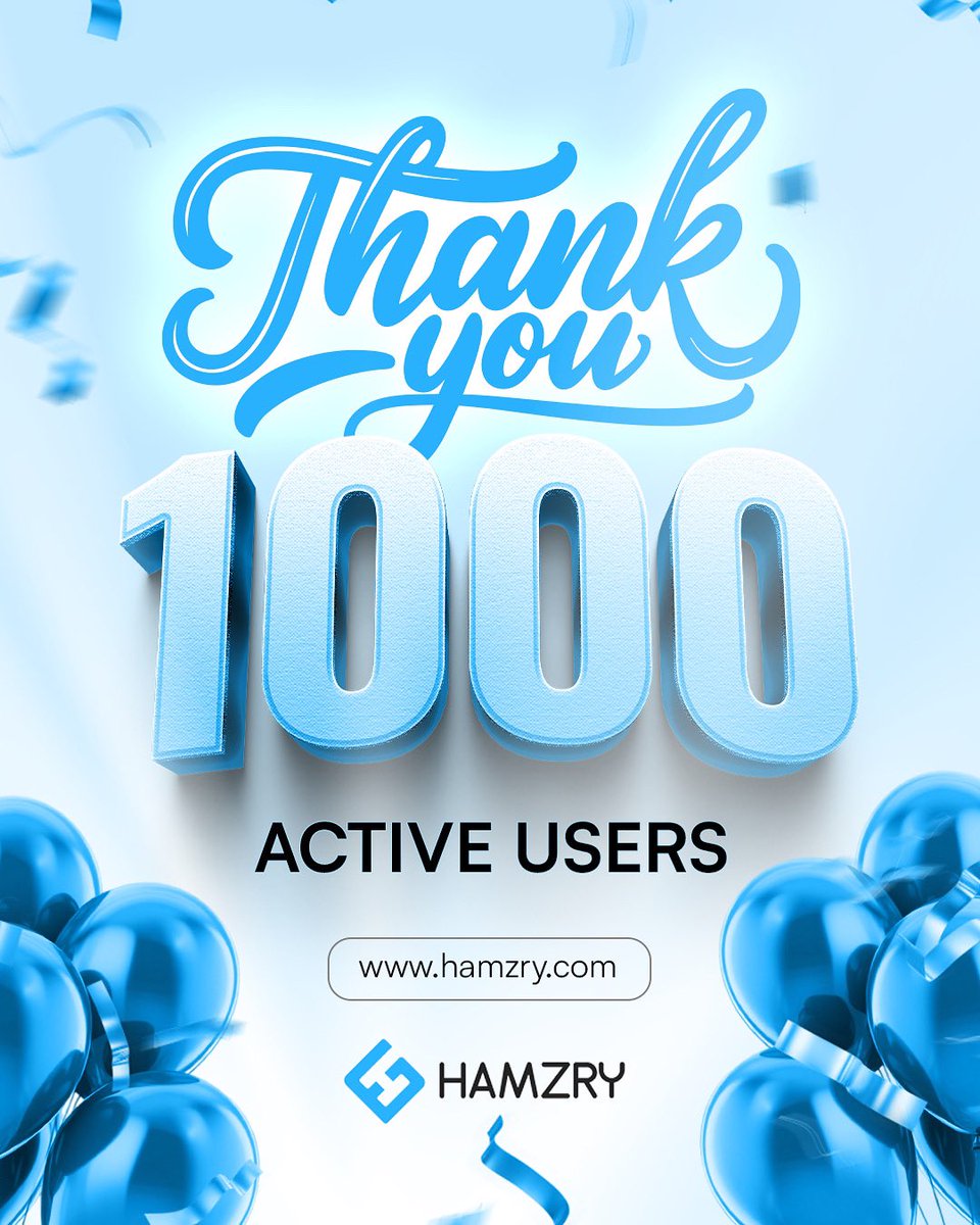 hamzrydigital's tweet photo. WOW! 1000 active users!!💐
Are you a freelancer? Don’t be left out, sign up and post your service here https://t.co/znhBkKbLHW 😌 https://t.co/MEoG8a91SB