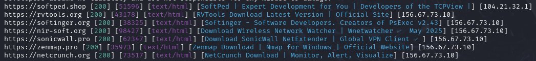 <a href="/tsnikle/">Thomas Elkins</a> 🚩 Other active domains and potentially linked to this campaign or threat actors:
- netcrunch[.]org
- nir-soft[.]org
- rvtools[.]org
- zenmap[.]pro
- sonicwall[.]pro
- hanwhavision[.]org
- pulsesecure[.]pro 
- vmwarehorizon[.]org 
- checkpointvpn[.]org 
- windirstat[.]pro
-