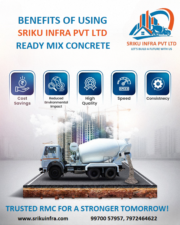 SrikuInfra's tweet photo. Looking to elevate the quality and efficiency of your #construction projects? Look no further than Sriku Infra Pvt Ltd – your trusted partner in #ReadyMixConcrete solutions #Nashik! Call us 99700 57957, 79724 64622 for orders &amp; enquiries! Learn more at https://t.co/qlXcr2v6UW https://t.co/wFXsJ2IYFh