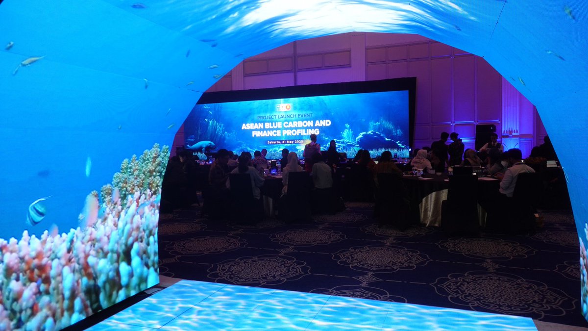 amb_japan_asean's tweet photo. Pleased to deliver opening remarks at the launch of the #ASEAN Blue Carbon & Finance Profiling Project! As a follow-up to #ABIC from last year, @UNDPIndonesia and our 🇯🇵Mission are collaborating on this new initiative to promote #BlueEconomy 🪸🐟 in ASEAN for climate action. https://t.co/2adiDvqrGq