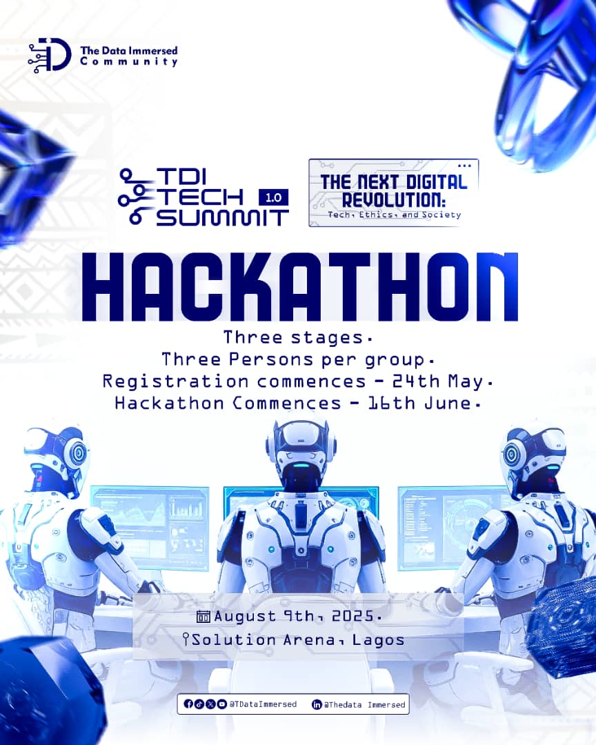Think you’ve got what it takes to build the future?

Join the TDI Tech Summit 1.0 Hackathon and put your skills to the test. Three stages. Three-person teams. One shot at glory.

Registration opens May 24th. Hackathon kicks off June 16th. Final showdown happens live at Solution