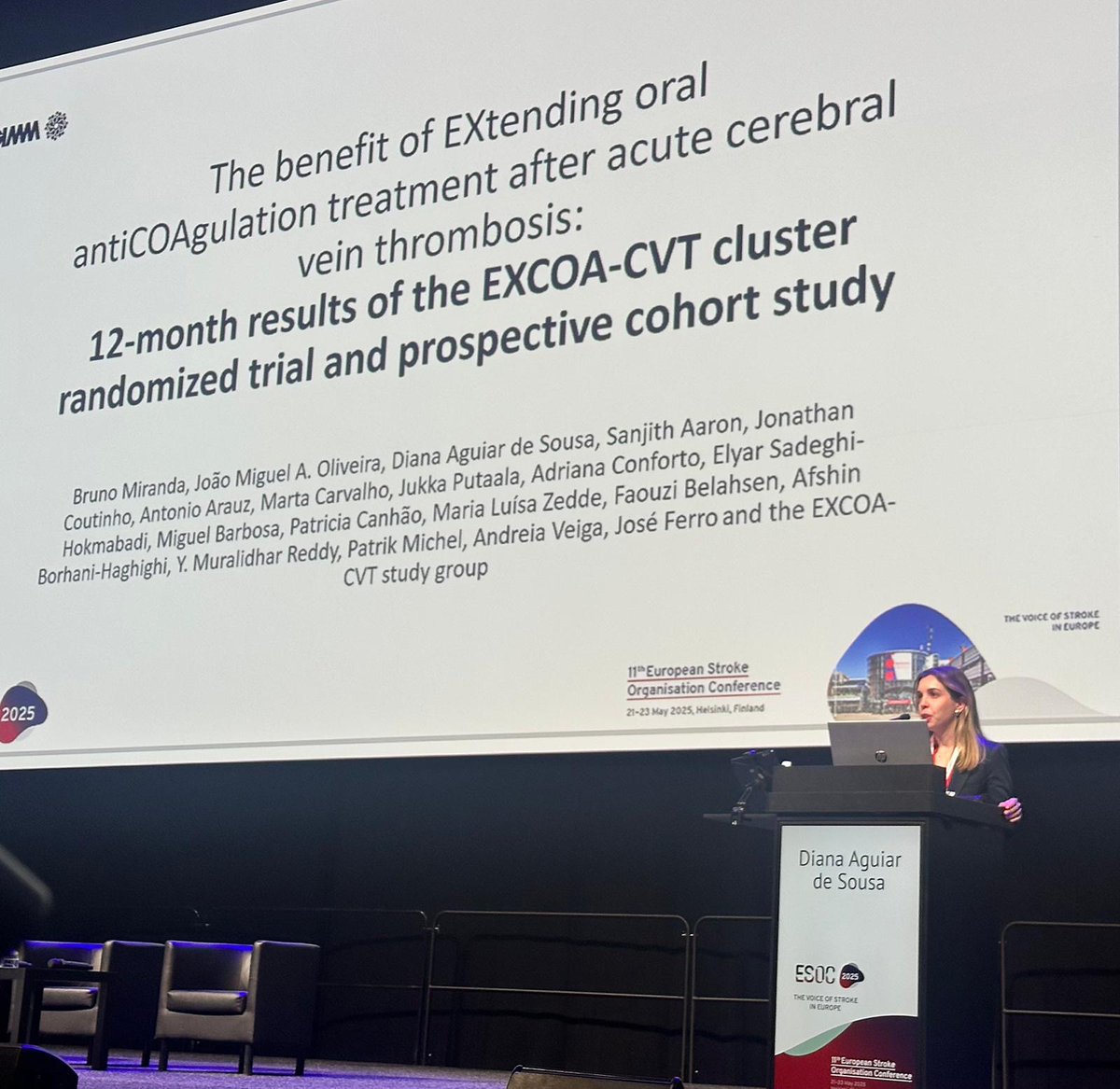European Stroke Org (@esostroke) on Twitter photo 🚨EXCOA-CVT trial at #ESOC2025:Extending oral anticoagulation after cerebral vein thrombosis shows no clear benefit vs. short-term use. Both VTE recurrence & bleeding rates low. Individualised treatment decisions are key! #Stroke #CVT #VoiceOfStroke #StrokeTwitter <a href="/Diana_A_Sousa/">Diana Aguiar de Sousa</a> 🚨EXCOA-CVT trial at #ESOC2025:Extending oral anticoagulation after cerebral vein thrombosis shows no clear benefit vs. short-term use. Both VTE recurrence & bleeding rates low. Individualised treatment decisions are key! #Stroke #CVT #VoiceOfStroke #StrokeTwitter <a href="/Diana_A_Sousa/">Diana Aguiar de Sousa</a>