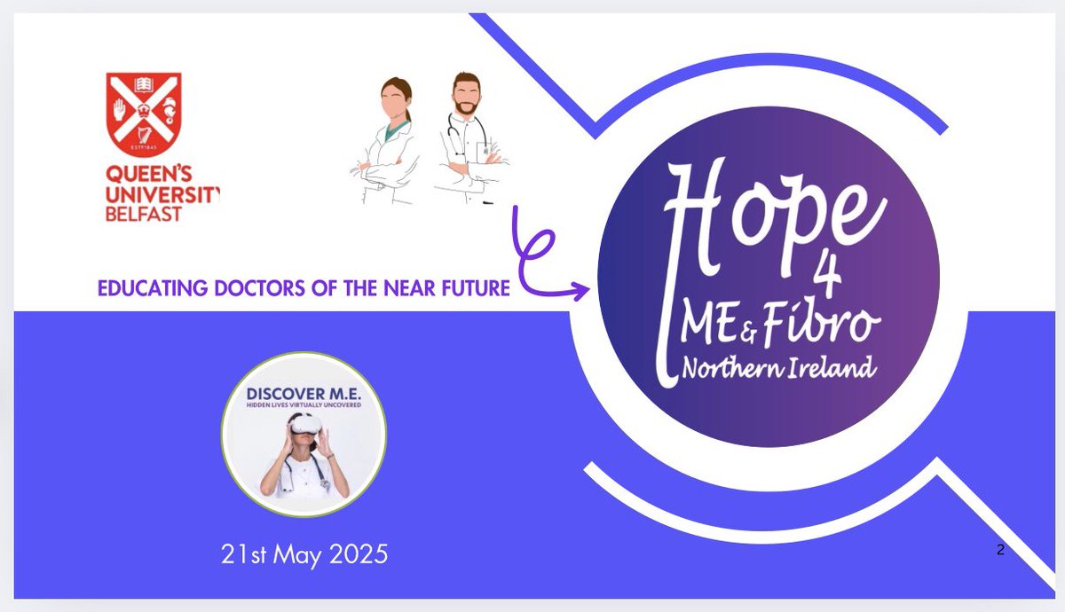 🎥 Big day for #MEawareness!
We're screening UNREST + bringing #DiscoverME VR experience to 170 med students at Queen’s Uni
Free info packs + impact survey too
Huge thanks to our amazing volunteers &amp; fundraisers who make this possible! 💙💜
#MEAwareness #UNREST #Hope #LongCovid