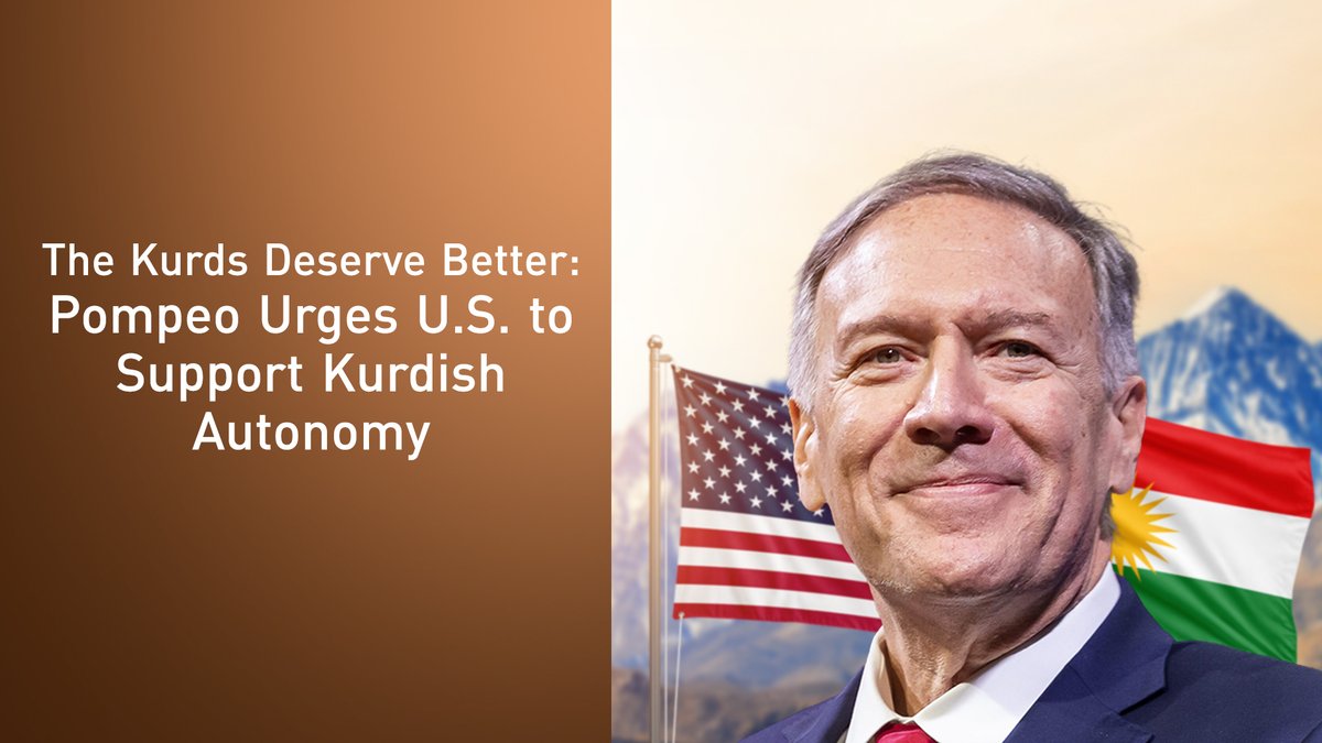 🚨The Kurds Deserve Better: Pompeo Urges U.S. to Support Kurdish Autonomy

🔴Mike Pompeo: "America should respect the legitimacy of the 2017 Kurdish independence referendum, in which 93% of Iraqi Kurds chose independence."

🔗: Read the full article: kurdistan24.net/en/story/84152…