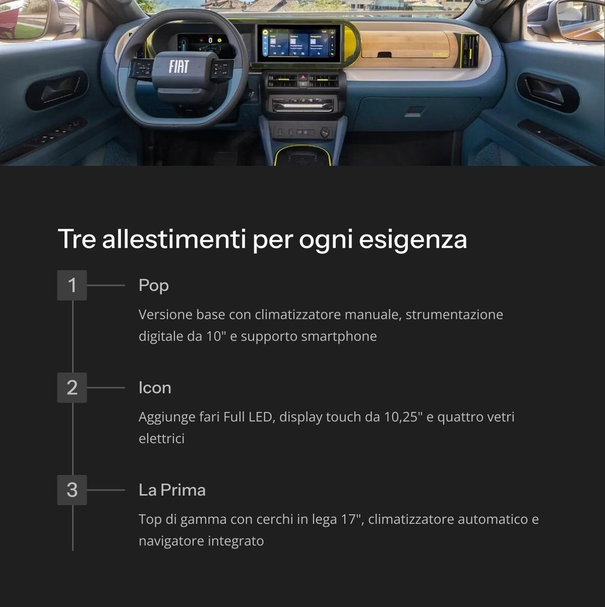 alessiosa93's tweet image. Finalmente nelle #concessionarie!

La nuova @fiat @Fiat_IT #GrandePandaHybrid parte da 18.900€, con #mildhybrid da 110CV e 5,1L/100km. Può percorrere fino a 1km in #elettrico sotto i 30km/h.

Saresti pronto a passare all'#ibrido? bit.ly/linktreeas