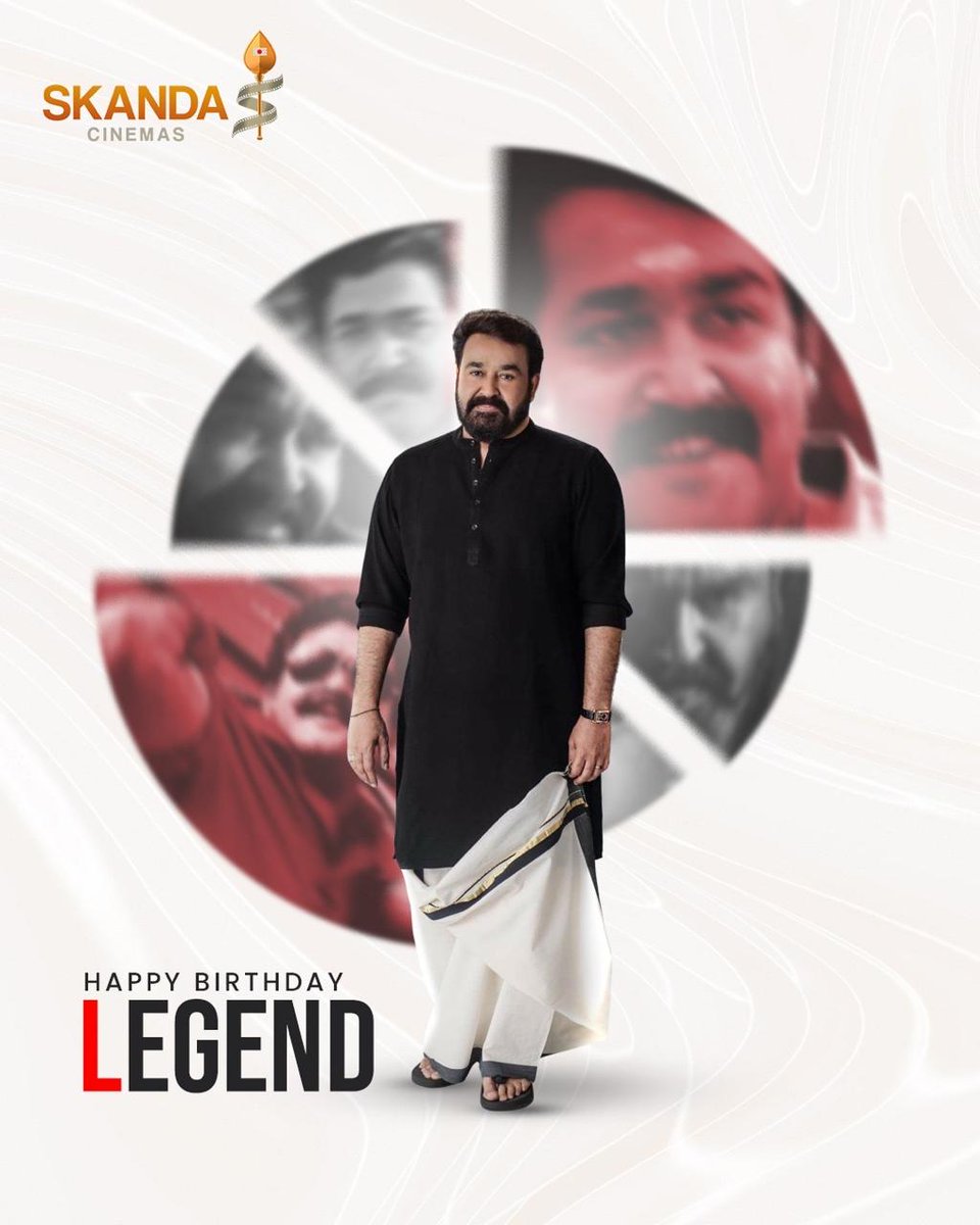 SkandaCinemas's tweet photo. Happy Birthday Laletta 

#Mohanlal𓃵 #Lalettan #MohanlalBIRTHDAY #Legend https://t.co/7e3IimxuWS