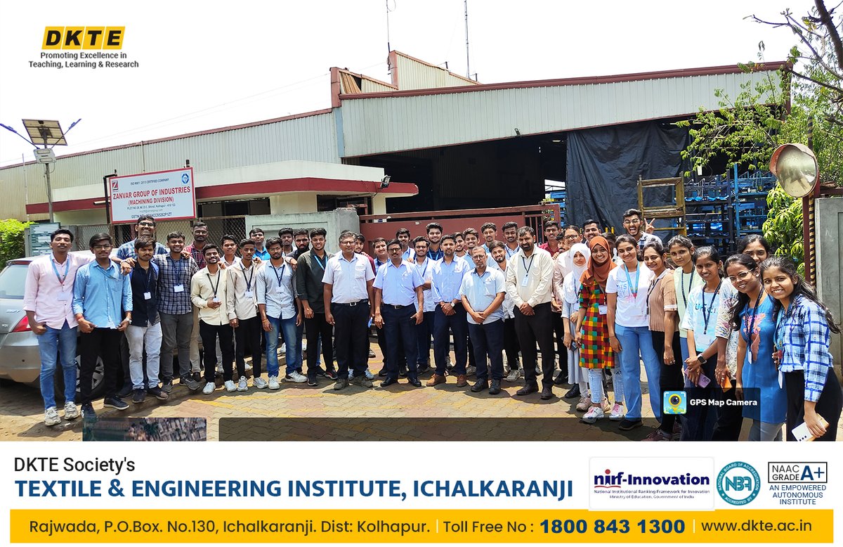 dktestei's tweet image. Third-year B. Tech. Mechanical students visited a machining unit in Shiroli MIDC to explore CNC technology, hydraulics, and compressed air systems in action. The visit offered hands-on exposure and bridged the gap between theory and industry.
 #DKTE #IndustrialVisit #CNCmachines