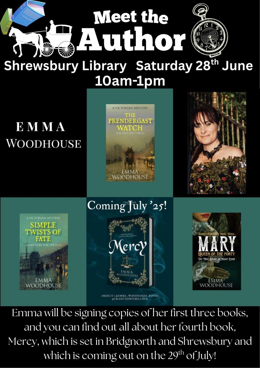 Local author and historian Emma Woodhouse will be here on the 28th June signing copies of her books. Pop by and say hello!