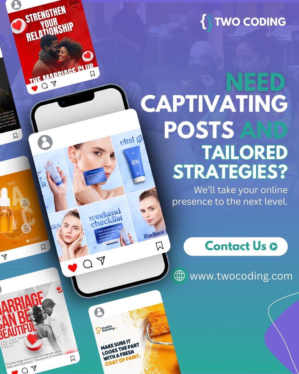 Twocoding's tweet image. Need content that clicks? 👀
At Two Coding, we create captivating posts + tailored strategies that turn likes into leads.
Let’s level up your brand → twocoding.com
#Marketing #DigitalGrowth #SocialMediaExperts