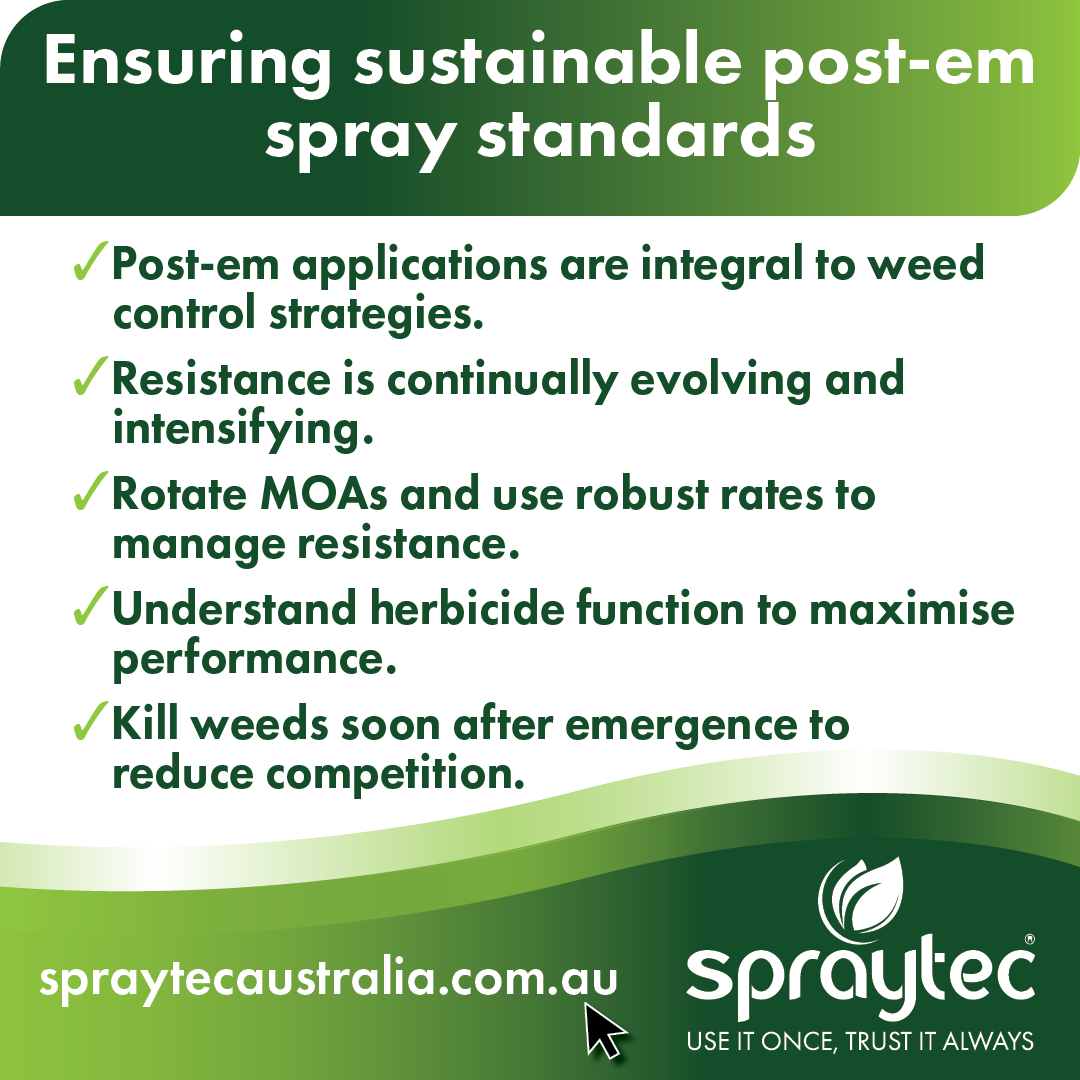 spraytec_aus's tweet image. The post-emergent edge you deserve.

Weed resistance is rising - stay ahead with smart timing, strong chemistry &amp;amp; the right tank mix.

✅ Fulltec Max
✅ TOPZinc Max
✅ Twin Pack Max
✅ Ultra Zn Max

Explore our TEC Series for more insights.

#TECSeries #PostEmPower #SmartSpraying