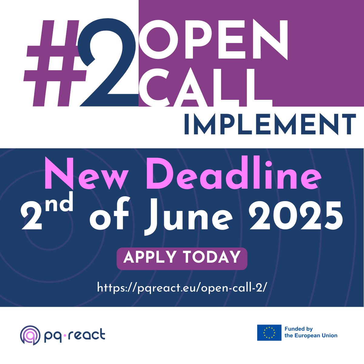 PQREACT's tweet image. 📣 New Deadline for submissions for the PQ-REACT Open Call#2! 
12 days left for all #quantum innovators who are interested in applying to the PQ-REACT second Open Call!
Learn More and Apply Today🔗 pqreact.eu/open-call-2/
#PQREACT #OpenCall