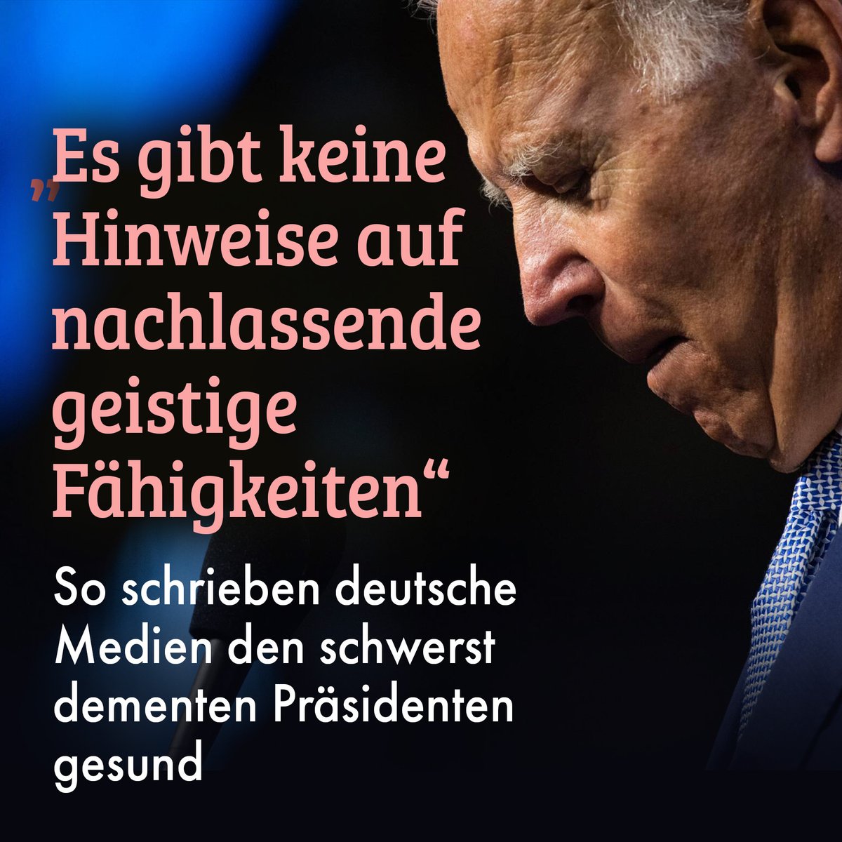 Jahrelang erklärten deutsche Medien Joe Biden zum stabilen Staatsmann. Jetzt bricht die Lüge in sich zusammen.
nius.de/medien/news/me…