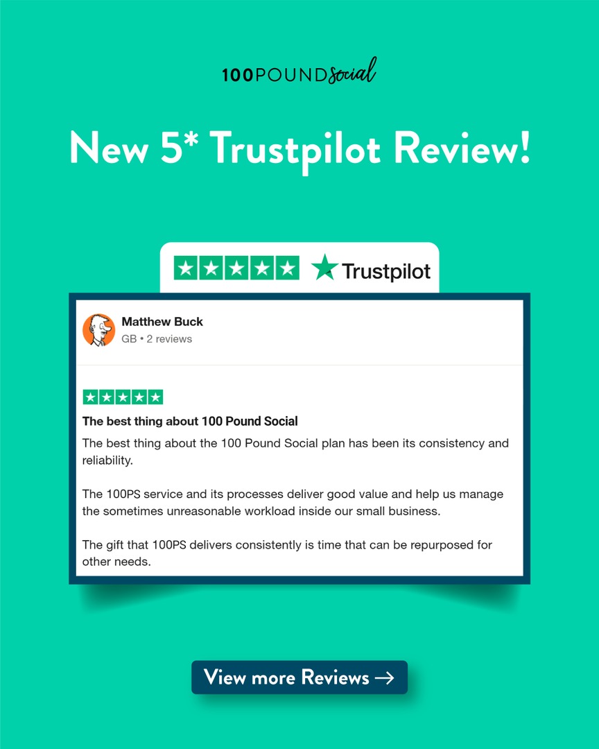 Thank you to Matthew Buck from Drawnalism for leaving us this brilliant 5* #TrustpilotReview!

We’re so pleased to hear that our services are helping you reclaim valuable time and stay consistent with your #SocialMediaPresence. ☺️

Check out more reviews: heyor.ca/hq8tyP