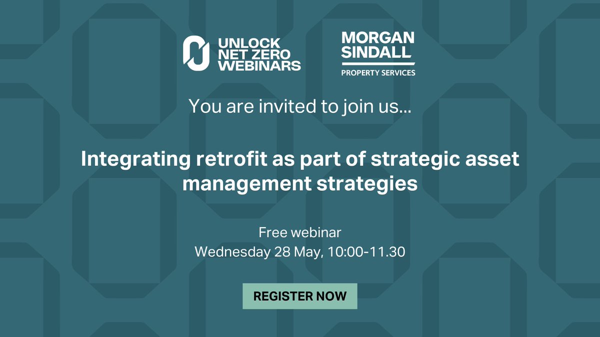 📅 Just 1 week to go until our FREE CPD-accredited webinar on retrofit and asset management strategy!

Join us on 28 May at 10am to explore funding, smart tech, and future-proofing your stock.

🔗 Register: workcast.com/register?cpak=… 

#UnlockNetZero #NetZero #Retrofit #HousingCPD