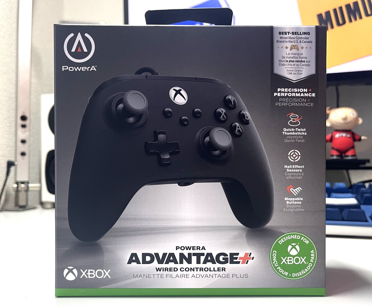 rolling_u's tweet image. そして @PowerA_Japan さんからご提供いただいた、ふたつ目のコントローラーはこちら！

「アドバンテージプラス有線コントローラー for Xbox Series X|S ブラック」でっす！

じゃじゃーん！
☟