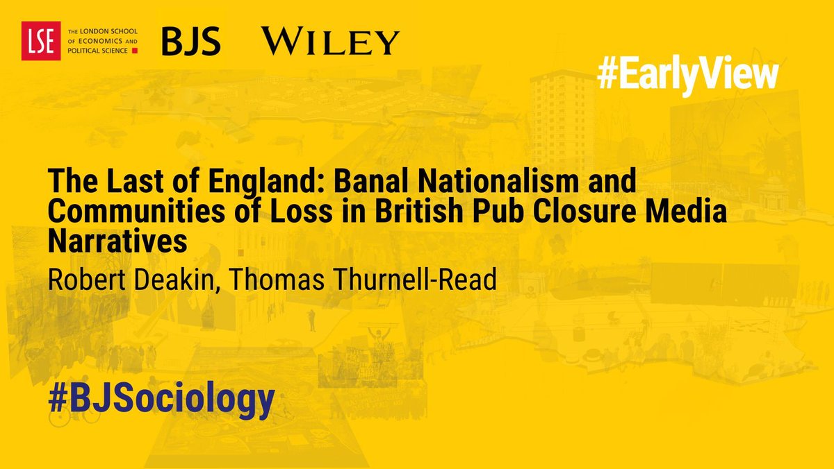 The rapid closure of British pubs has raised concerns about the impacts of their loss on the wider cultural life and identity of Britain. This article explores how pub closures are narrated in British print from 2000 to 2023. 

#EarlyView in #BJS ➡️ buff.ly/55FhCXD