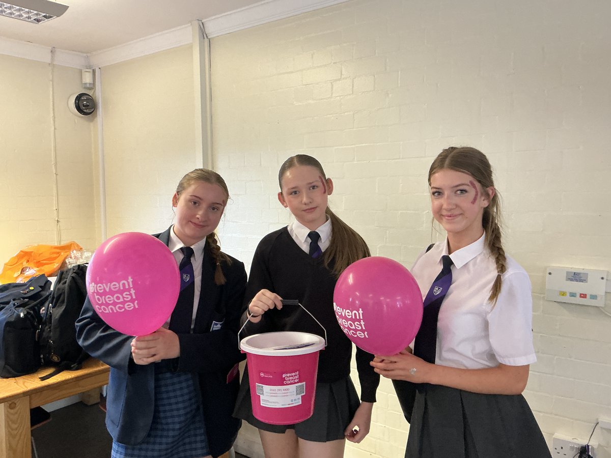 We recently held a Wear It Pink day in celebration of #paintsaleandaompink. We were very lucky to be joined by Caroline from <a href="/prevent_bc/">PreventBreastCancer</a>.  Caroline gave a talk on breast cancer awareness to our Yr 10 Student Council. We also held a cake sale &amp; glitter stand &amp; raised £185.58!🥰🩷