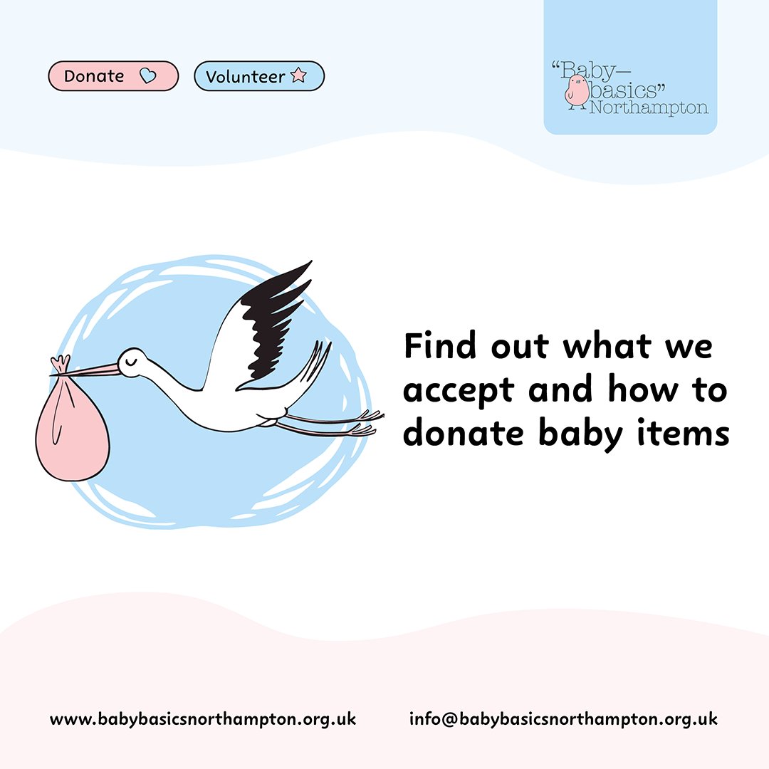 BabyBasicsNN's tweet image. 🧸 Got baby items taking up space at home? 

Pass them on to families who truly need them! 

Find out what we accept and how to donate: babybasicsnorthampton.org.uk/accepted-donat… 

#DeclutterForGood #HelpingBabies