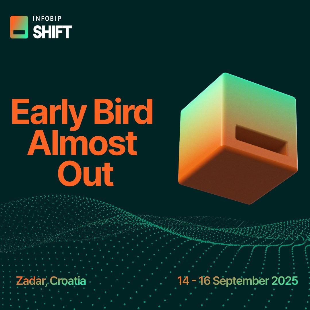 ❗️Early Bird ends tonight at midnight❗️

This is your final call to lock in the best price for Shift!

📍 Zadar, Croatia 
 📅 September 14-16, 2025
🔗 shift.infobip.com