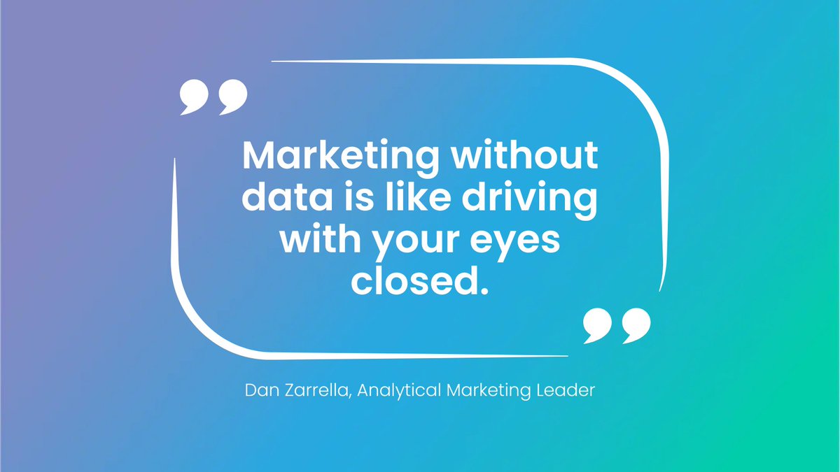 clickify's tweet image. “Marketing without data is like driving with your eyes closed.”

Dan Zarrella, Analytical Marketing Leader

#MarketingQuote #DataDrivenMarketing #MarketingAnalytics #MarketingStrategy #DanZarrella #MarketingWisdom