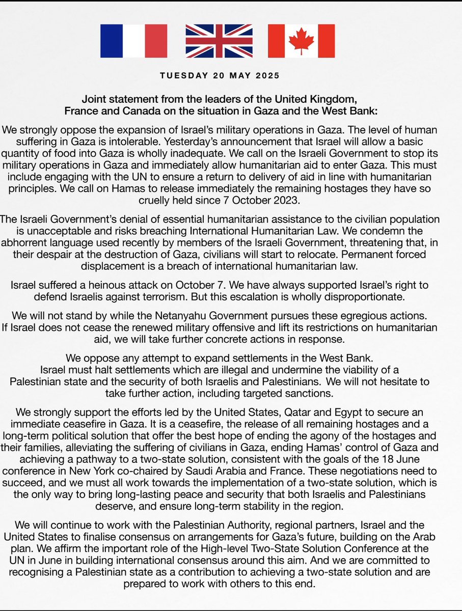 Reino Unido toma medidas concretas contra el gobierno de Netanyahu en Israel después de más un año de movilizaciones y marchas en Londres y en el mundo bajo el lema “free Palestine” exigiendo parar el genocidio brutal en Gaza que quedará como vergüenza para la humanidad. Colombia