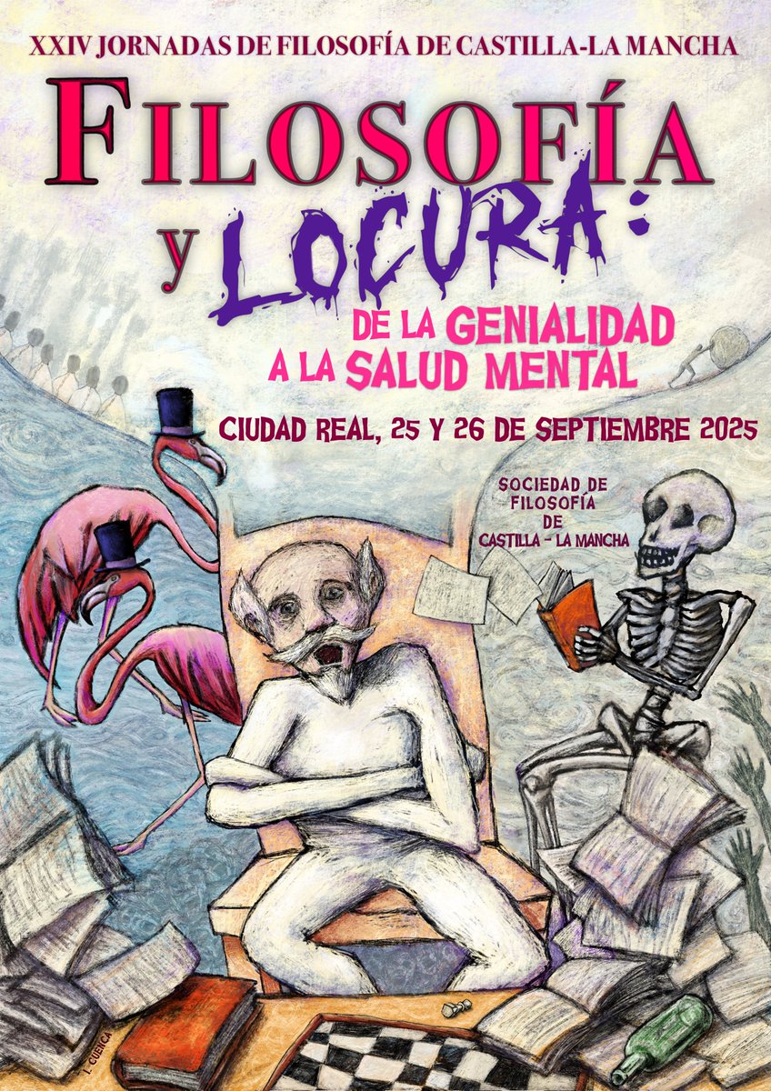 ¡Ya tenemos cartel ganador para las XXIV Jornadas de Filosofía! 🏆🎨
Ha sido el presentado por Ismael Cuenca González. 🎉👏
¡Nuestra más sincera enhorabuena!

Agradecemos a todas las personas participantes por la gran calidad de sus propuestas. Nos vemos muy pronto!!